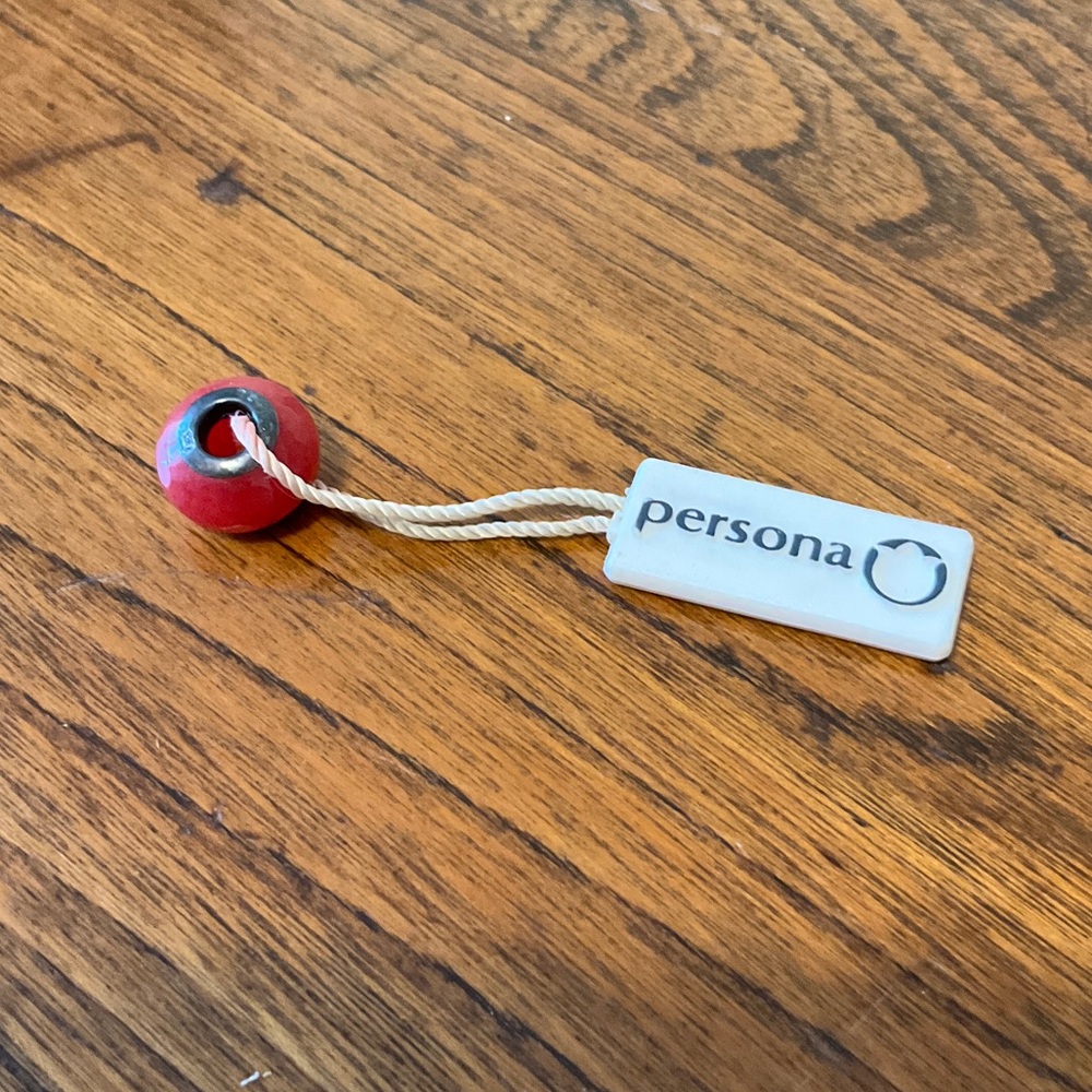 Persona Red Bead with Silver Detail